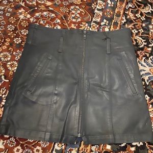 LF CARMAR Coated Denim Mini Skirt